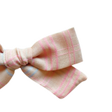 Vintage Creamsicle Plaid Roosevelt Bow