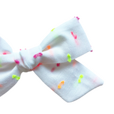 Neon Swiss Dots Roosevelt Bow