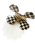Mouse Head Black Checkered LARGE Claw Clip