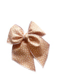 Peach Dotted Elle Bow