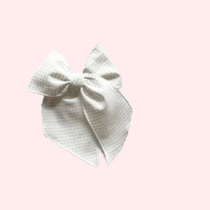 White with Gold Dashes Elle Bow