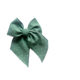 Evergreen Cross Stitched Elle Bow