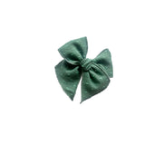 Evergreen Cross Stitched Elle Bow