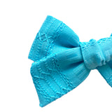 Vinage Bright Teal Dimity Roosevelt Bow