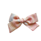 Vintage Creamsicle Plaid Roosevelt Bow