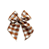 Chestnut Gingham Elle Bow