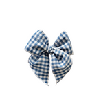 Blue Gingham Elle Bow