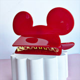 Mouse Head Red LARGE Claw Clip