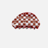 Red Mouse Checkered Claw Clip