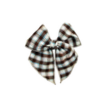 Brown Seersucker Plaid w/ Pop of Color Elle Bow
