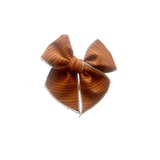 Brushed Autumn Striped Elle  Bow