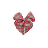 Rosewater Linen Gingham Elle Bow
