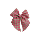 Rosewater Linen Gingham Elle Bow