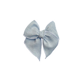 Light Blue Confetti Linen Elle Bow