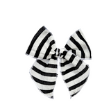 Black & White Striped Seersucker Elle Bow