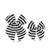 Black & White Striped Seersucker Elle Bow