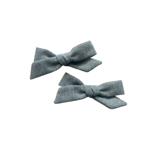 Luna Chambray Pigtail Bows