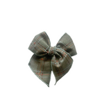 Embroidered Hillside Green Elle Bow