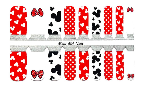 Ms. Mouse & Mr. Mouse KIDS SIZED Nail Wrap