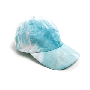 Kids Teal Tie-Dye Baseball Cap