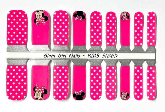 Pink Mouse KIDS SIZED Nail Wraps