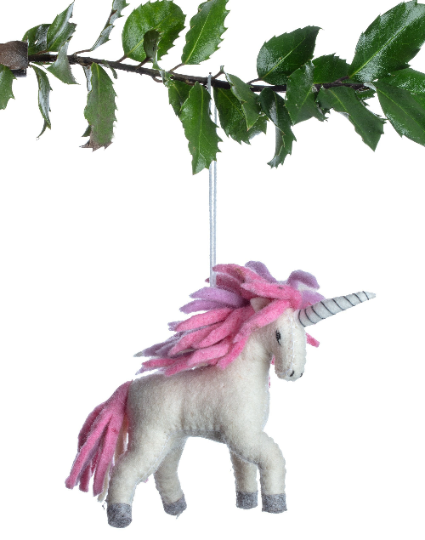 Pink Magical Unicorn Ornament