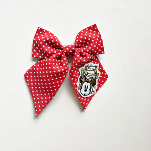 Mouse Reindeer Red Dot Reagan Bow